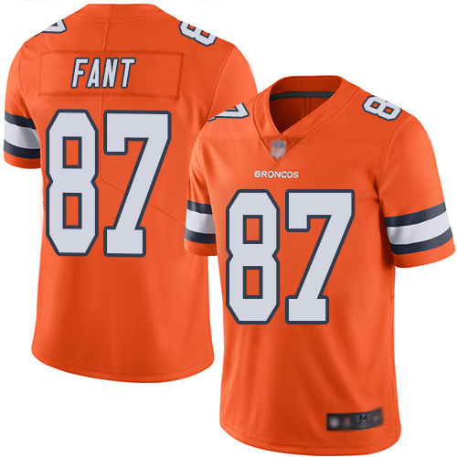 Nike Broncos #87 Noah Fant Orange Youth Stitched NFL Limited Rush Jersey