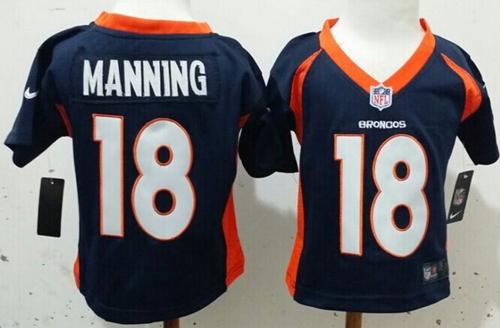 Toddler Nike Broncos #18 Peyton Manning Navy Blue Alternate Stitched NFL Elite Jersey