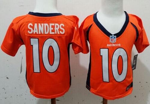 Toddler Nike Broncos #10 Emmanuel Sanders Orange Team Color Stitched NFL Elite Jersey