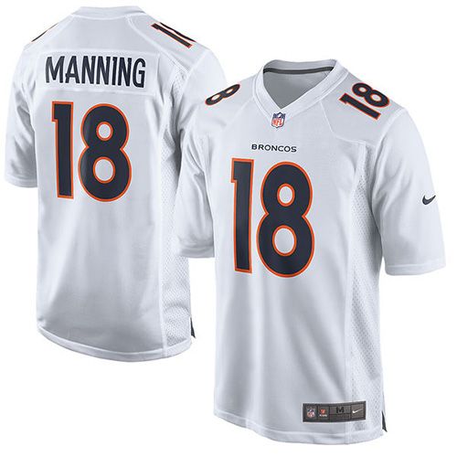 Nike Broncos #18 Peyton Manning White Youth Stitched NFL Game Event Jersey