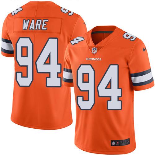 Nike Broncos #94 DeMarcus Ware Orange Youth Stitched NFL Limited Rush Jersey