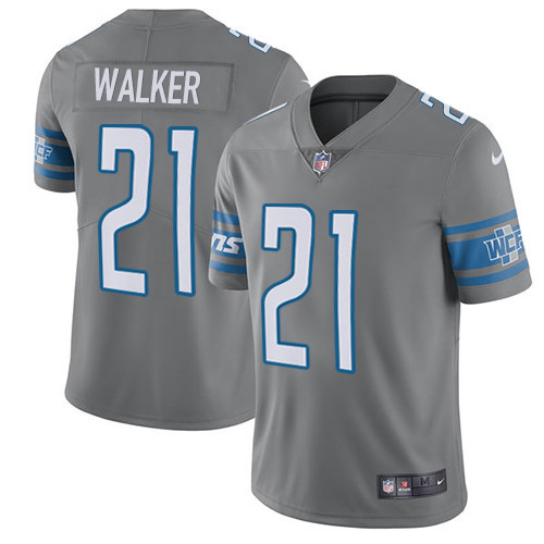 Nike Lions #21 Tracy Walker Gray Youth Stitched NFL Limited Rush Jersey