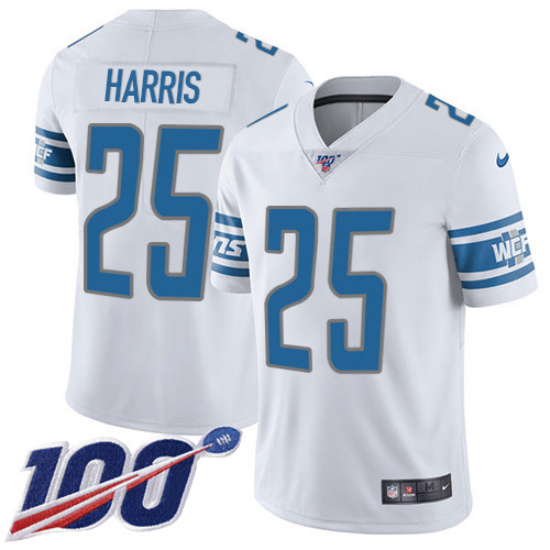 Nike Lions #25 Will Harris White Youth Stitched NFL 100th Season Vapor Untouchable Limited Jersey