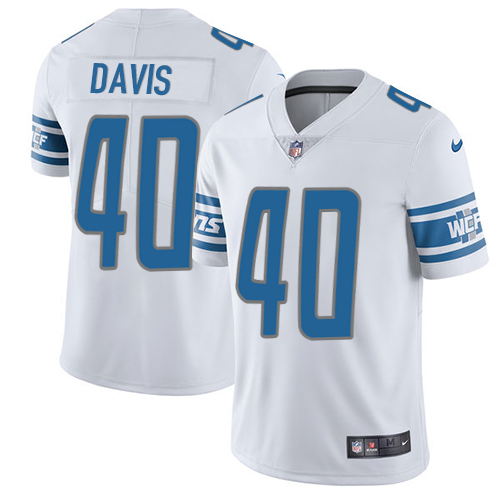 Nike Lions #40 Jarrad Davis White Youth Stitched NFL Vapor Untouchable Limited Jersey