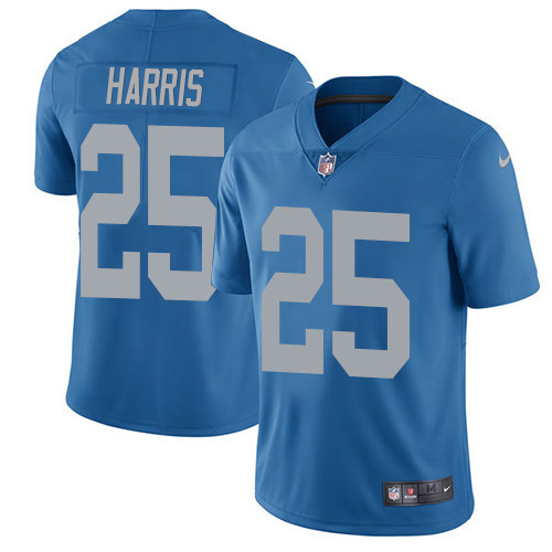 Nike Lions #25 Will Harris Blue Throwback Youth Stitched NFL Vapor Untouchable Limited Jersey