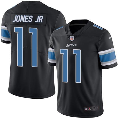 Nike Lions #11 Marvin Jones Jr Black Youth Stitched NFL Limited Rush Jersey