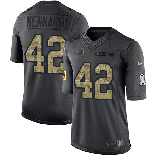 Nike Lions #42 Devon Kennard Black Youth Stitched NFL Limited 2016 Salute to Service Jersey