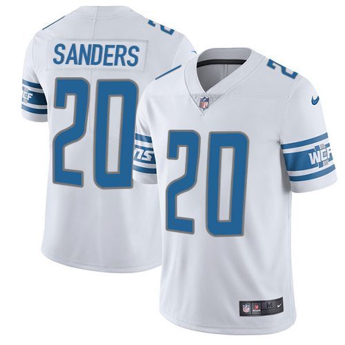 Nike Lions #20 Barry Sanders White Youth Stitched NFL Vapor Untouchable Limited Jersey