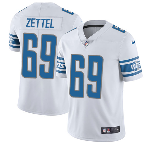 Nike Lions #69 Anthony Zettel White Youth Stitched NFL Vapor Untouchable Limited Jersey