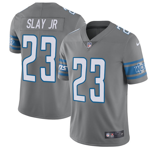 Nike Lions #23 Darius Slay Jr Gray Youth Stitched NFL Limited Rush Jersey