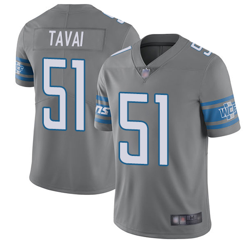 Nike Lions #51 Jahlani Tavai Gray Youth Stitched NFL Limited Rush Jersey