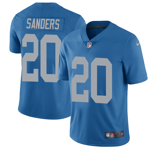 Nike Lions #20 Barry Sanders Blue Throwback Youth Stitched NFL Vapor Untouchable Limited Jersey