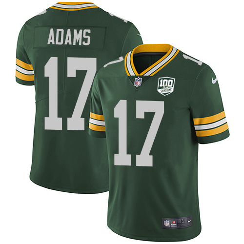 Nike Packers #17 Davante Adams Green Team Color Youth 100th Season Stitched NFL Vapor Untouchable Limited Jersey