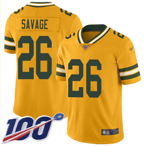 Nike Packers #26 Darnell Savage Yellow Youth Stitched NFL Limited Rush 100th Season Jersey