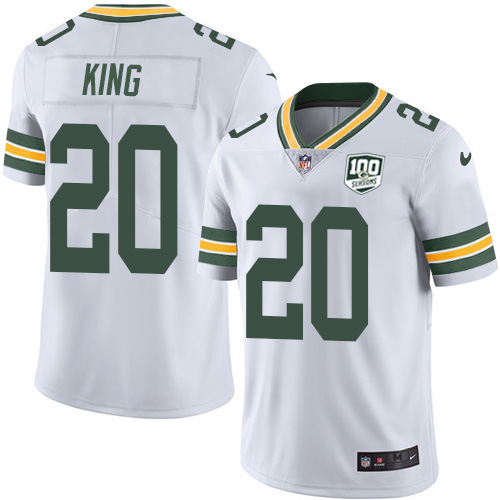 Nike Packers #20 Kevin King White Youth 100th Season Stitched NFL Vapor Untouchable Limited Jersey