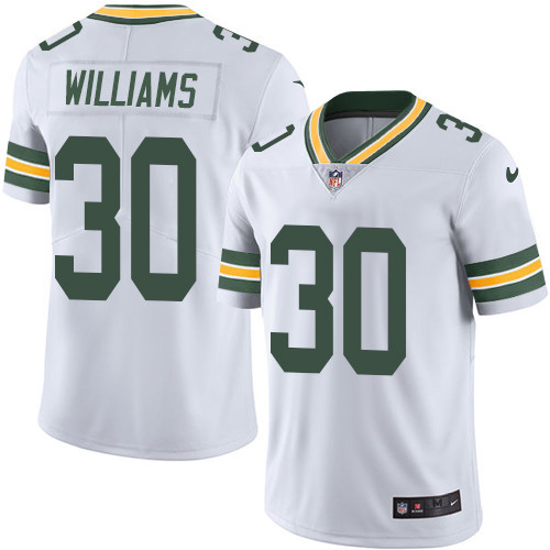 Nike Packers #30 Jamaal Williams White Youth Stitched NFL Vapor Untouchable Limited Jersey