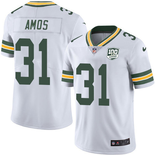 Nike Packers #31 Adrian Amos White Youth 100th Season Stitched NFL Vapor Untouchable Limited Jersey