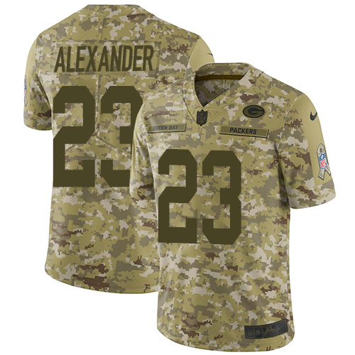 Nike Packers #23 Jaire Alexander Camo Youth Stitched NFL Limited 2018 Salute to Service Jersey