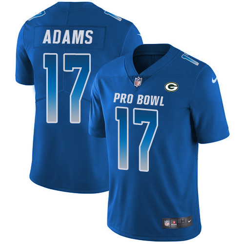 Nike Packers #17 Davante Adams Royal Youth Stitched NFL Limited NFC 2018 Pro Bowl Jersey