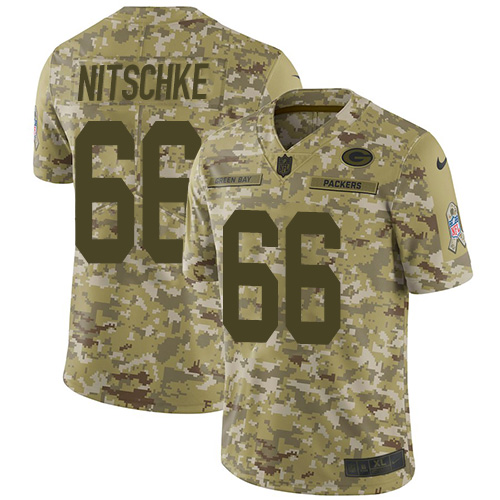 Nike Packers #66 Ray Nitschke Camo Youth Stitched NFL Limited 2018 Salute to Service Jersey