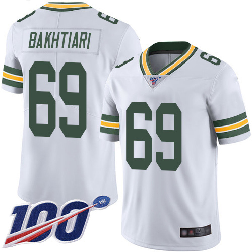 Nike Packers #69 David Bakhtiari White Youth Stitched NFL 100th Season Vapor Limited Jersey