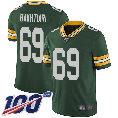 Nike Packers #69 David Bakhtiari Green Team Color Youth Stitched NFL 100th Season Vapor Limited Jersey