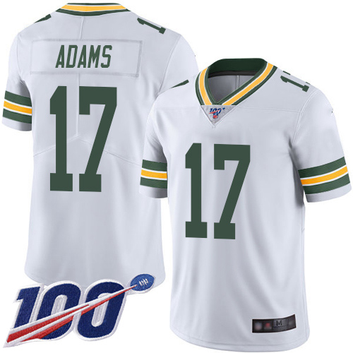 Nike Packers #17 Davante Adams White Youth Stitched NFL 100th Season Vapor Limited Jersey