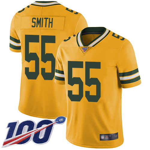 Nike Packers #55 Za'Darius Smith Yellow Youth Stitched NFL Limited Rush 100th Season Jersey