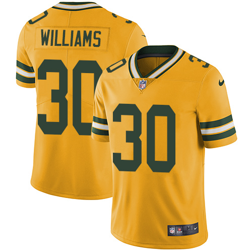 Nike Packers #30 Jamaal Williams Yellow Youth Stitched NFL Limited Rush Jersey