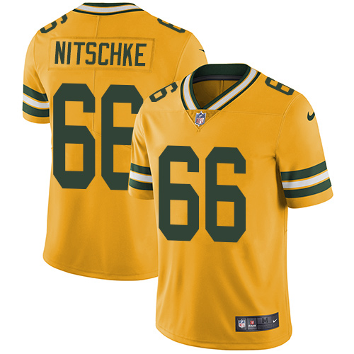 Nike Packers #66 Ray Nitschke Yellow Youth Stitched NFL Limited Rush Jersey