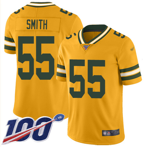 Nike Packers #55 Za'Darius Smith Gold Youth Stitched NFL Limited Inverted Legend 100th Season Jersey
