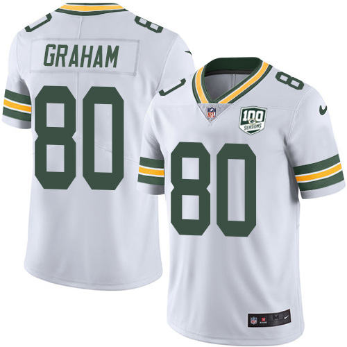 Nike Packers #80 Jimmy Graham White Youth 100th Season Stitched NFL Vapor Untouchable Limited Jersey