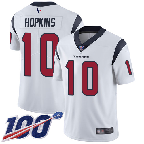 Nike Texans #10 DeAndre Hopkins White Youth Stitched NFL 100th Season Vapor Limited Jersey