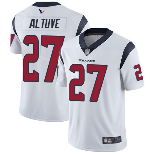 Nike Texans #27 Jose Altuve White Youth Stitched NFL Vapor Untouchable Limited Jersey