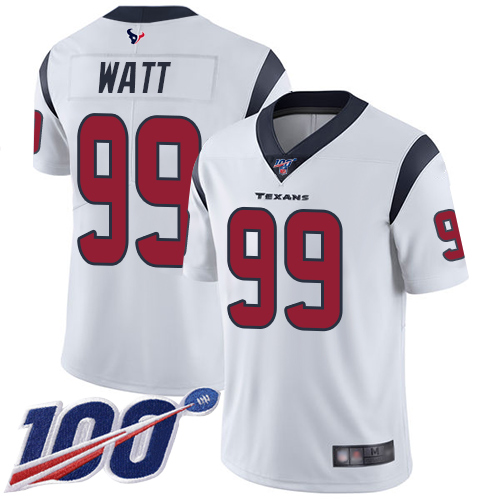 Nike Texans #99 J.J. Watt White Youth Stitched NFL 100th Season Vapor Limited Jersey