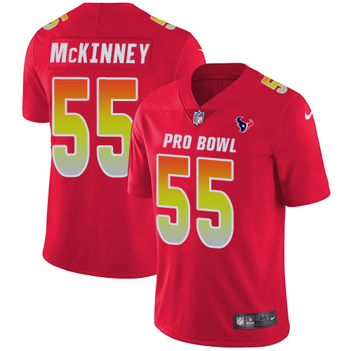 Nike Texans #55 Benardrick McKinney Red Youth Stitched NFL Limited AFC 2019 Pro Bowl Jersey