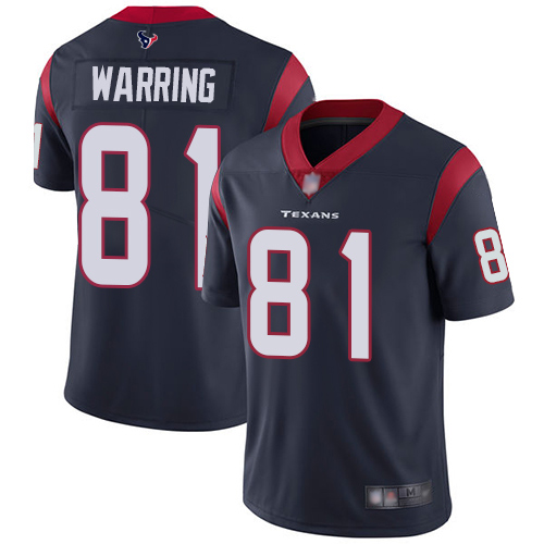 Nike Texans #81 Kahale Warring Navy Blue Team Color Youth Stitched NFL Vapor Untouchable Limited Jersey