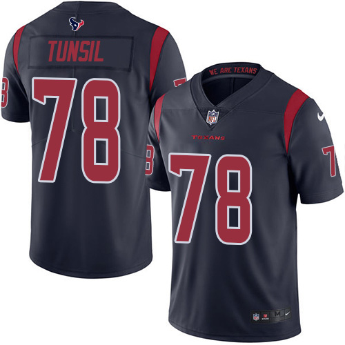 Nike Texans #78 Laremy Tunsil Navy Blue Youth Stitched NFL Limited Rush Jersey