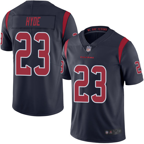 Nike Texans #23 Carlos Hyde Navy Blue Youth Stitched NFL Limited Rush Jersey