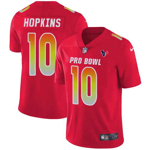 Nike Texans #10 DeAndre Hopkins Red Youth Stitched NFL Limited AFC 2019 Pro Bowl Jersey