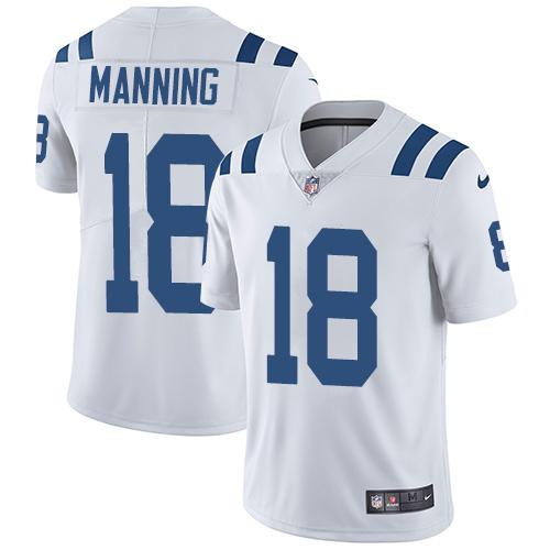 Nike Colts #18 Peyton Manning White Youth Stitched NFL Vapor Untouchable Limited Jersey