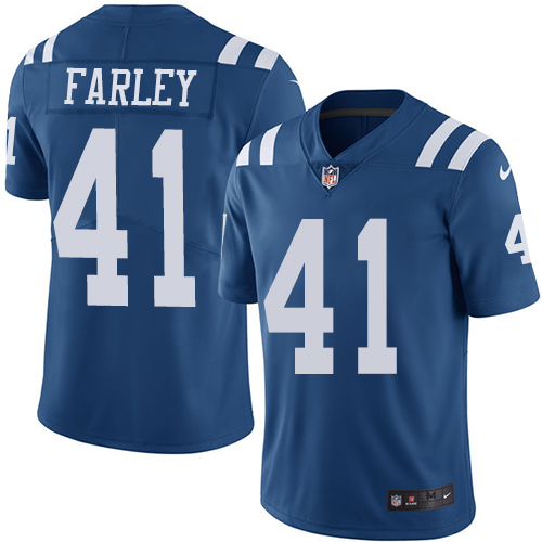 Nike Colts #41 Matthias Farley Royal Blue Youth Stitched NFL Limited Rush Jersey