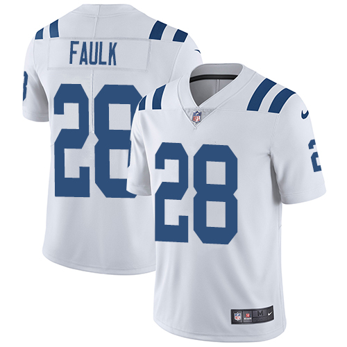 Nike Colts #28 Marshall Faulk White Youth Stitched NFL Vapor Untouchable Limited Jersey