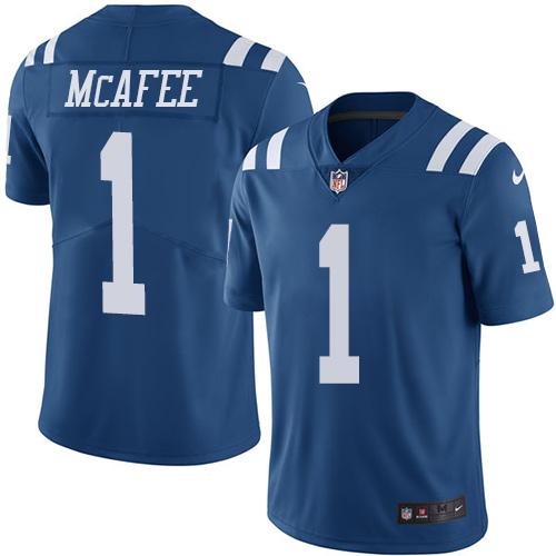 Nike Colts #1 Pat McAfee Royal Blue Youth Stitched NFL Limited Rush Jersey