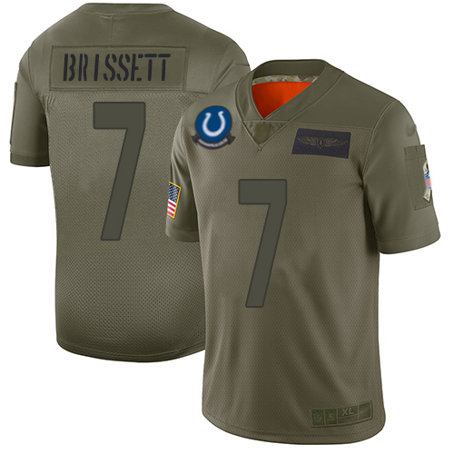 Nike Colts #7 Jacoby Brissett Camo Youth Stitched NFL Limited 2019 Salute to Service Jersey