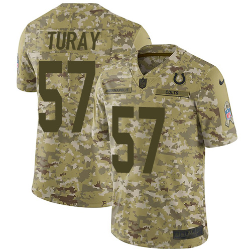 Nike Colts #57 Kemoko Turay Camo Youth Stitched NFL Limited 2018 Salute to Service Jersey