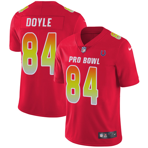 Nike Colts #84 Jack Doyle Red Youth Stitched NFL Limited AFC 2018 Pro Bowl Jersey