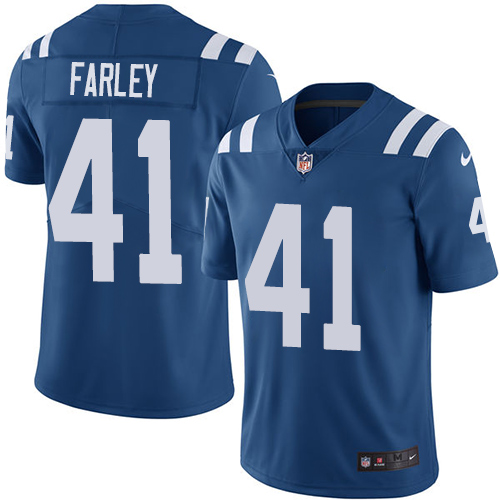 Nike Colts #41 Matthias Farley Royal Blue Team Color Youth Stitched NFL Vapor Untouchable Limited Jersey