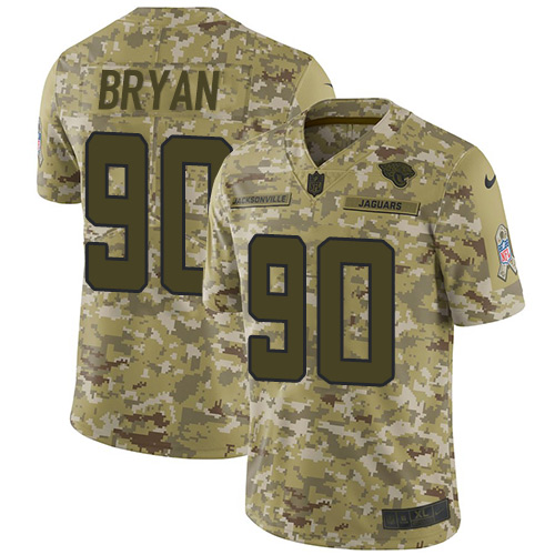 Nike Jaguars #90 Taven Bryan Camo Youth Stitched NFL Limited 2018 Salute to Service Jersey