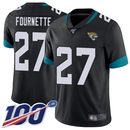 Nike Jaguars #27 Leonard Fournette Black Team Color Youth Stitched NFL 100th Season Vapor Limited Jersey